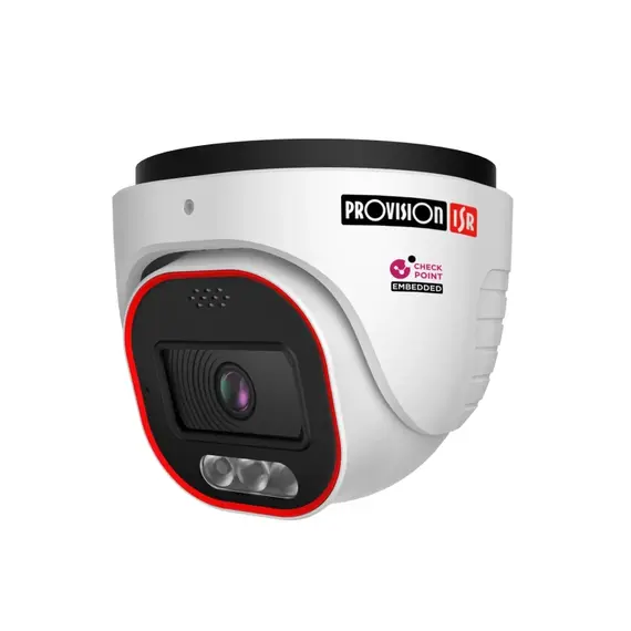 PROVISION-ISR 4MP aktív elrettentő fix objektíves dómkamera hibrid LED-del és DDA1 analitikával