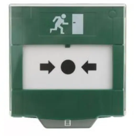 HONNOR SECURITY HS-K9RG-A DPDT Visszaállítható Vészkijárat Kioldó Nyomógomb – 2 Csoport NO/NC/COM, zöld