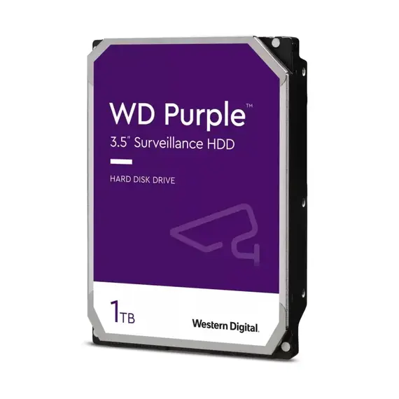 WESTERNDIGITAL Western Digital Purple HDD, 1TB, 5400RPM, SATA-600 64MB  folyamatos üzemű 24/7 rögzítés
