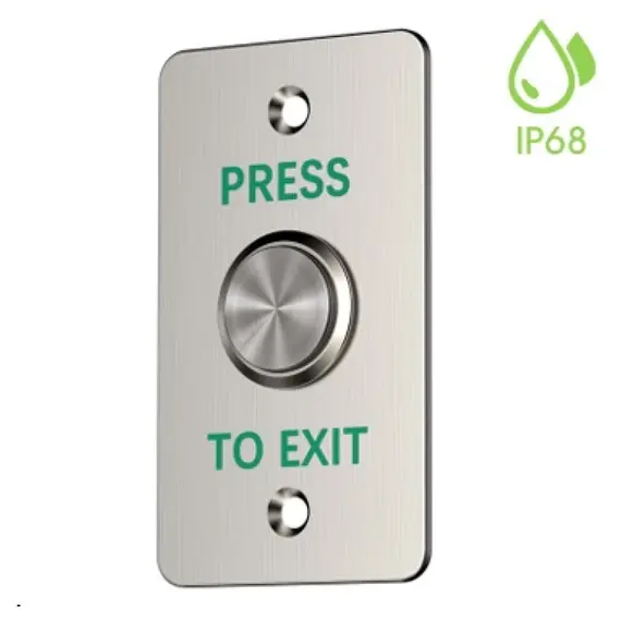 HONNOR SECURITY kilépő gomb, nyomógomb, IP66 kültéri vízálló rozsdamentes acél, süllyesztett szerelésű,115x70mm