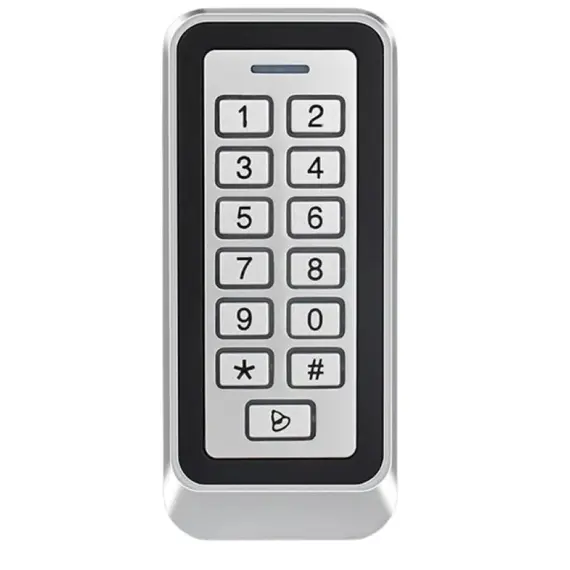 HONNOR SECURITY ACM-208C-EMW Kódzár és EM 125Khz kártyaolvasó, önálló működésű fém, kültéri, vízálló, vandálbiztos, csengő funkcióval. Méret: 130x58x24mm