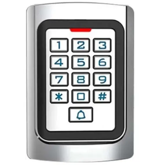 HONNOR SECURITY HS-212A-EMW - OUTDOOR, Fémházas IP65 vízálló RFID EM kártyaolvasó és önálló beléptető, fém billentyűzettel, ajtó zárvezérléssel