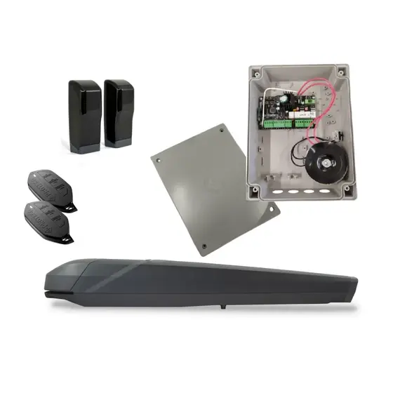 PROTECO RHINO 24 BASIC egyszárnyas kapunyitó szett: max 2,5m szárny, 1db RHINO-24V motor, 1pár RF40 fotocella, 2db IKON távirányító, 1db Q20A vezérlés