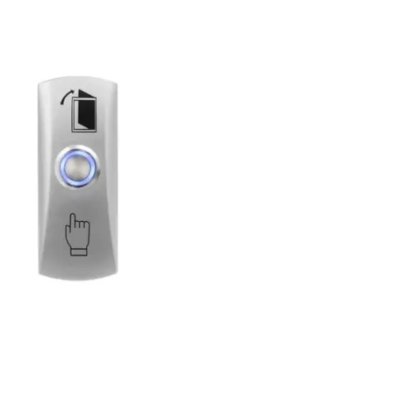 HONNOR SECURITY HS-K14L Cinkötvözetből készült kijárati gomb gombdobozzal, NO/NC/COM, LED háttérvilágítás