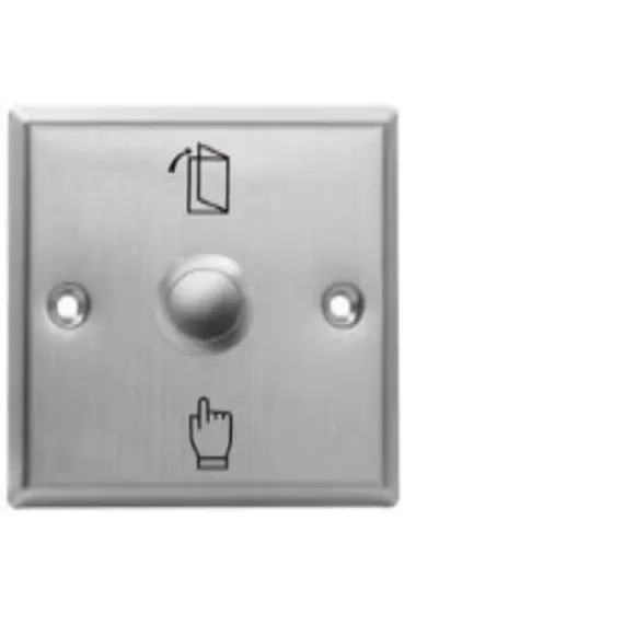 HONNOR SECURITY Nyomógomb, süllyesztett szerelésű, rozsdamentes, kiengedőgomb 86x86x38 mm