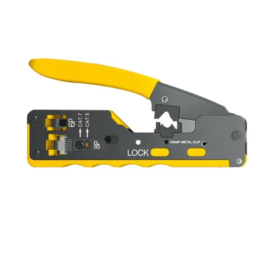 GENATA krimpelő fogó sárga több funkciós