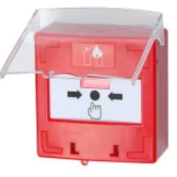 HONNOR SECURITY HS-K9RG-A DPDT Visszaállítható Vészkijárat Kioldó Nyomógomb – 2 Csoport NO/NC/COM, piros