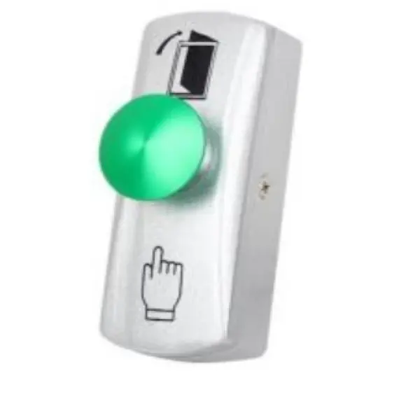 HONNOR SECURITY HS-K14T-B Cinkötvözet fém kiengedőgomb, nagy nyomógomb zöld