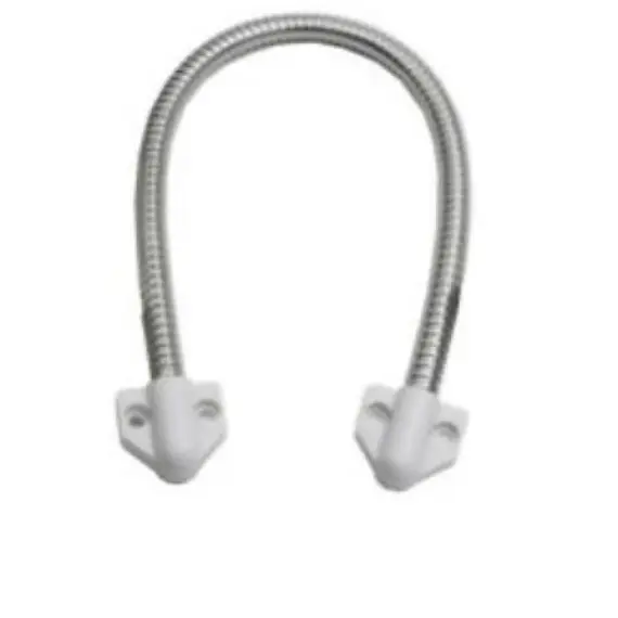 HONNOR SECURITY HS-201 rozsdamentes acél, műanyag fejű ajtóhurok, átvezető gégecső 400x8mm