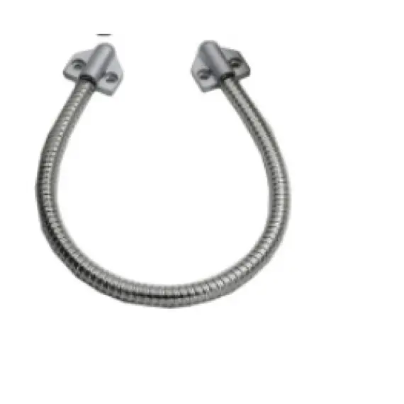 HONNOR SECURITY HS-301 rozsdamentes acél, fém fejű ajtóhurok, átvezető gégecső 400x8mm