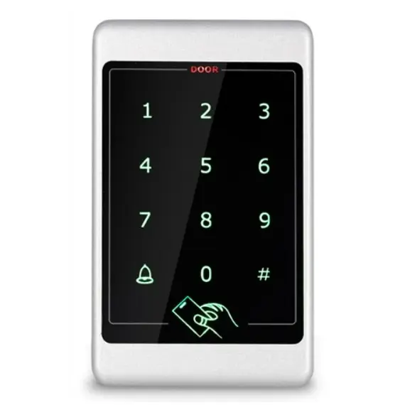 HONNOR SECURITY HS-A55-EMW Érintőképernyős kódzár és EM 125Khz RFID önálló működésű kártyaolvasó, beléptető, 115×80×24 mm