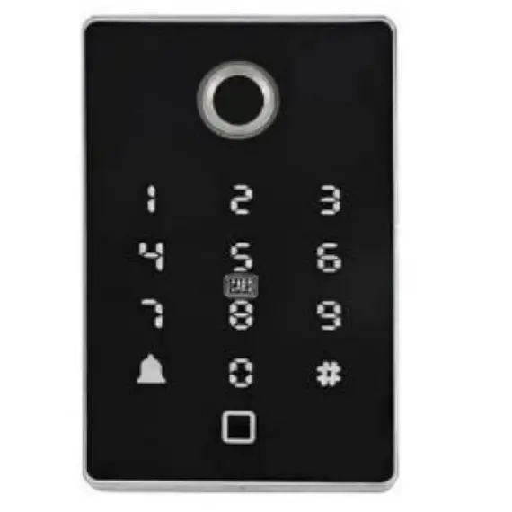 HONNOR SECURITY  HS-110A -EM vízáló, Ujjlenyomatos, érintő számkódos, kártyaolvasós önálló beléptetővezérlő, kódzár, 125kHz RFID kártyaolvasó