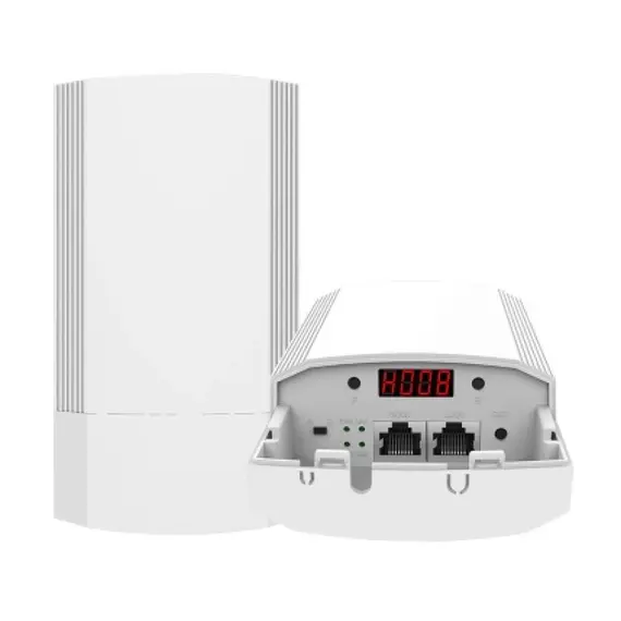 GENATA CPE Kültéri vezetéknélküli rádiós jelátvivő, átlövő 2km, 100Mbps+digitális kijelző