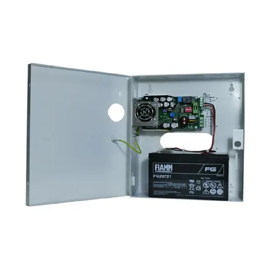 MAKRAI MK-PSU10A Tápegység fémdobozban 230 VAC bemenet, 12–13,8 VDC 10 A kimenet, akkumulátortöltés, védelemmel, LED visszajelzéssel