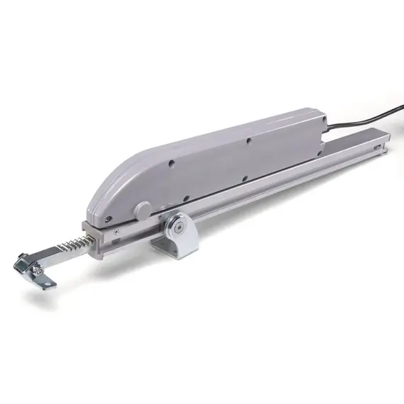 MINGARDI Fogasléces ablakmozgató motor légutánpótló kifelé emelkedő, billenő és tetőablakokhoz, kupolákhoz és lamellás árnyékolókhoz, 1000 N, 180 mm-es löket, 24 Vdc