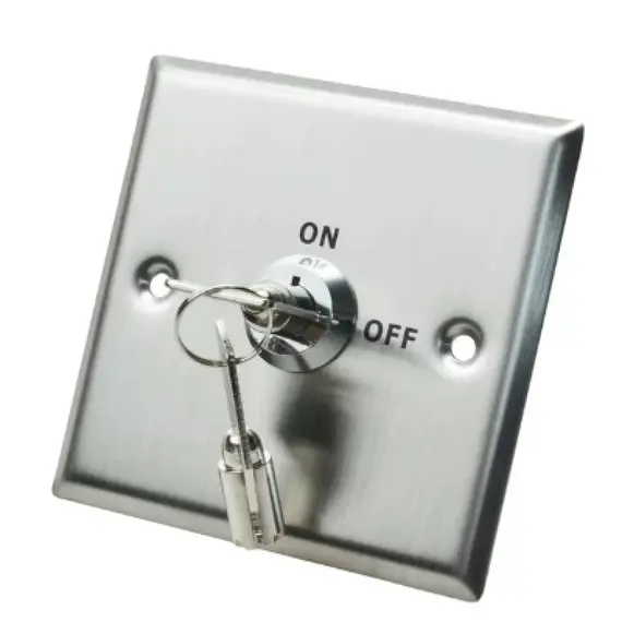 HONNOR SECURITY HS-K8C rozsdamentes acél kiléptető nyomógomb kulccsal