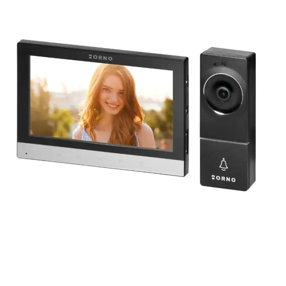 ORNO Video kaputelefon, színes, ultra-lapos 7 hüvelykes LCD monitor, fekete