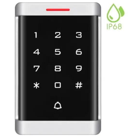 HONNOR SECURITY HS-T60EM-W Érintőképernyős kódzár és EM 125Khz RFID önálló működésű kártyaolvasó, beléptető