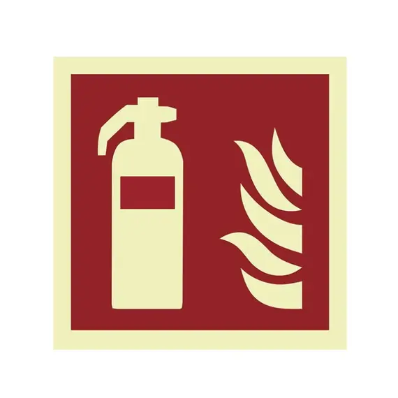 HONNOR SECURITY Kézi tűzjelző utánvilágító matrica (ISO 7010-F005 piktogram) 150x150 mm