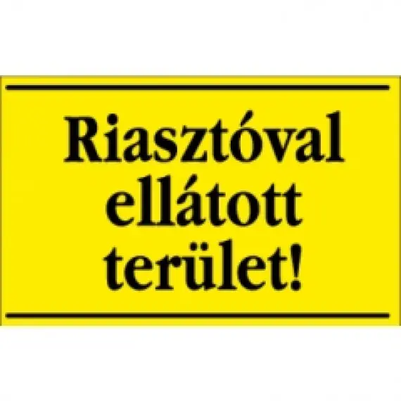 HONNOR SECURITY Riasztóval ellátott terület! matrica 160x100 mm