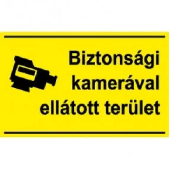 HONNOR SECURITY Biztonsági kamerával megfigyelt terület! matrica 250x160 mm