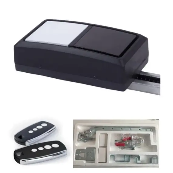 TIGERMAT GE600 garázskapu nyitó szett, 2 db távirányítóval, 2 részes sín 2x1,8m, bordásszíj