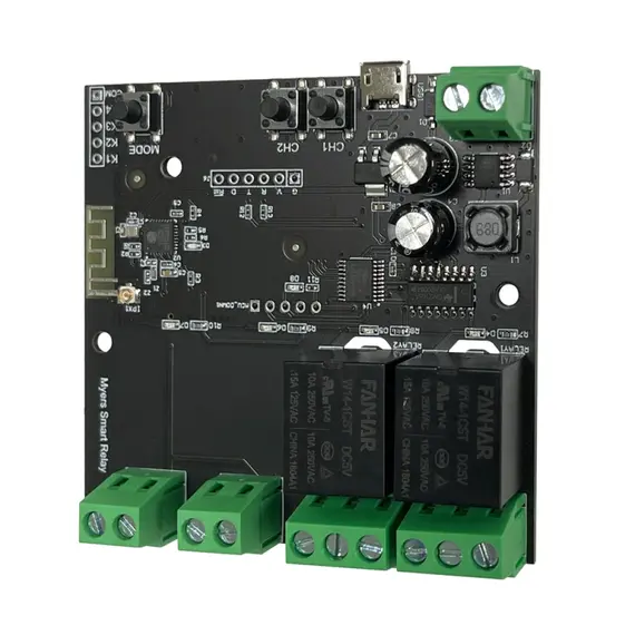 MYERS PARTIZAN-MYERS Intelligens relé, 2-csatornás, állapot visszajelzéses,12V, WIFI-re csatlakoztatható,  Partizan Cloud kompatibilis