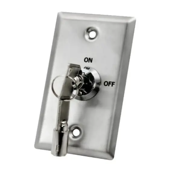 HONNOR SECURITY HS-K8D rozsdamentes acél kiléptető nyomógomb kulccsal