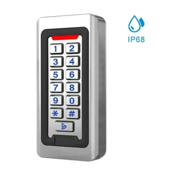 HONNOR SECURITY Kódzár és kártyaolvasó, önálló működésű, fémházas, kültéri, vandálbiztos, vízálló, max. 2000 felhasználó