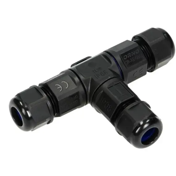 ORNO ORAE13602 T-Kábelcsatlakozó, 3x4mm2, 450V/25A, tömbszelence vastag tömítéssel van felszerelve, szoros záródás, IP68