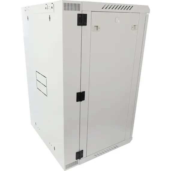 PULSAR 18U / 19” fali rack szekrény, kétszekciós, szerelésre kész, szürke, 600×550