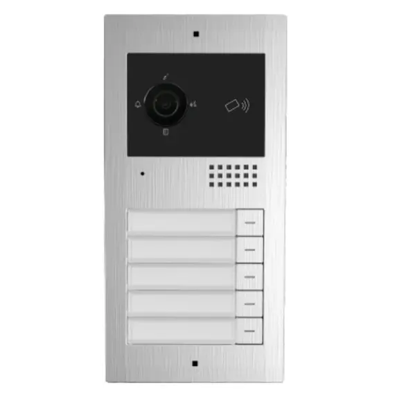 HONNOR SECURITY HS-2D38BCBM05 Videós kaputelefon 2 hívógombbal, RFID-vel, billentyűzettel (mechanikus gombok), esővédő burkolattal