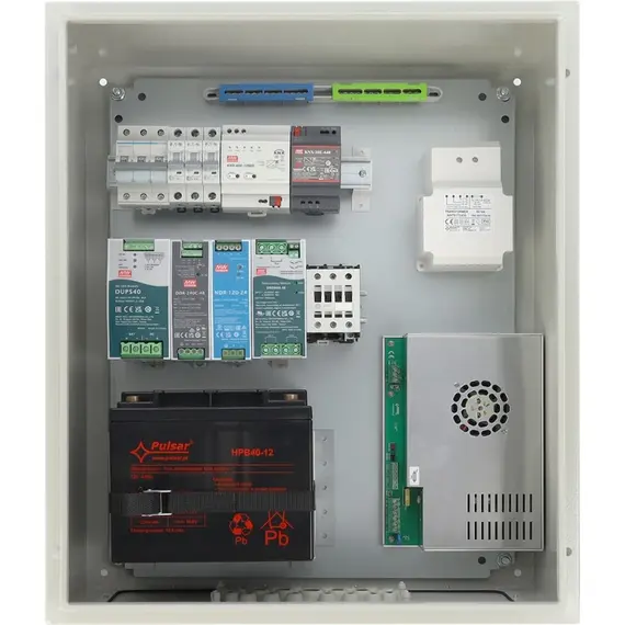 PULSAR AWOH506025 Fém kültéri szerelvényszekrény IP66 500x600x250 mm szerelőlemezzel, dupla záras, RAL7035
