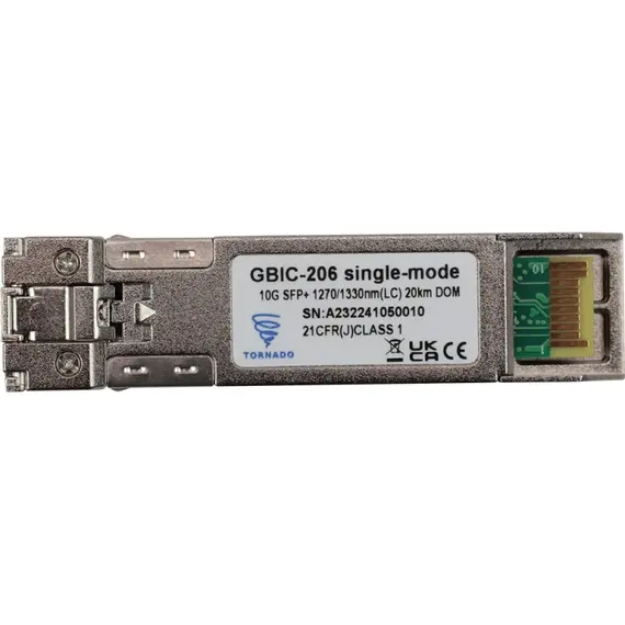 PULSAR SFP+ GBIC-206 modul, single-mode, 10G 1270/1330nm (LC) 20km DOM (TORNADO)