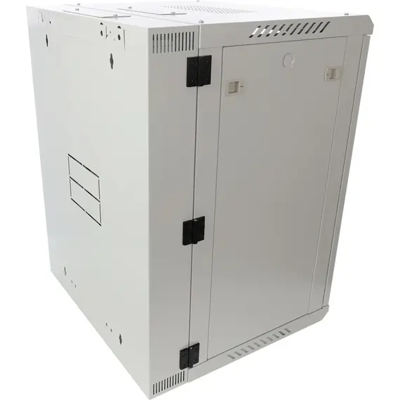 PULSAR RACK-15U-600x550-WM-GR 15U fali RACK szekrény, 19", két részes, lapraszerelt, szürke, 600x550 mm