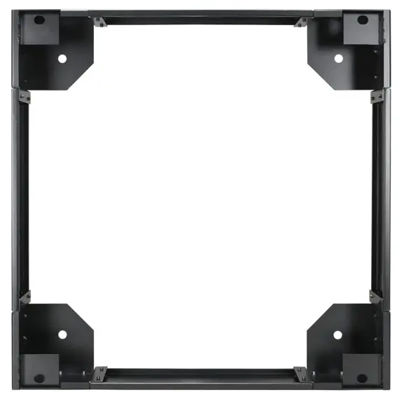 PULSAR PLN100-6060 Plinth 100mm padlóra szerelhető talp 600×600mm állószekrényhez, acél, fekete, RAL9004