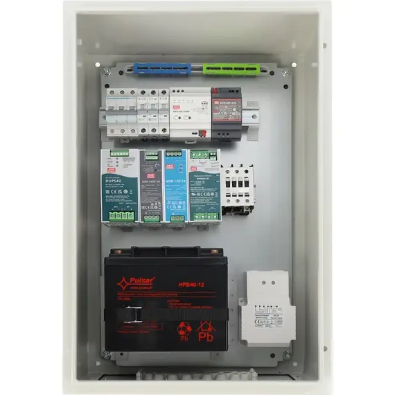 PULSAR AWOH406030 fém kültéri szekrény szerelőlappal, IP66, 400×600×300 mm