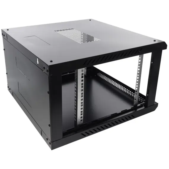 PULSAR 6U / 19” RACK szekrény, falra szerelhető, összeszerelésre kész, fekete, 600x600