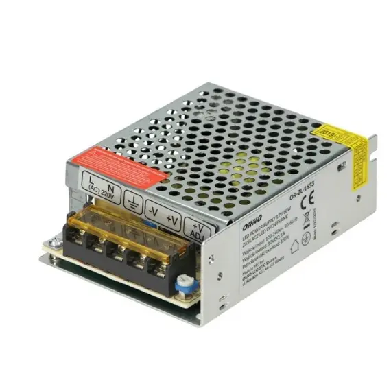 ORNO ORZL-1633 Nyitott burkolatú tápegység 60W 12V IP20 fémházas általános igénybevételre