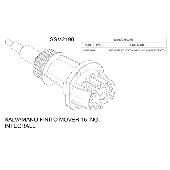 PROTECO Tengely  MOVER-15-höz