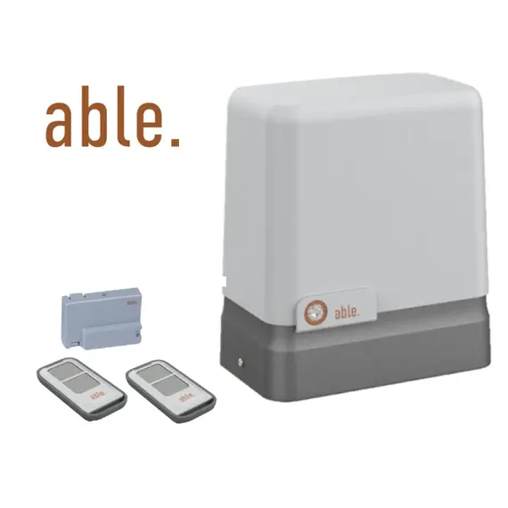 ABLE Kit light AB-KL SL SMALL 600 24 tolókapu-nyitó szett 24V 600kg kapuhoz, vezérléssel, 433,92 MHz-es vevővel, 2 db távirányítóval