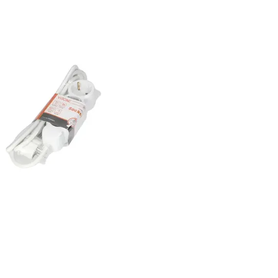 ORNO 3-as hosszabbító aljzat, 1.5 m kábellel, fehér (Schuko, H05VV-F 3×1.5 mm2, 16 A)