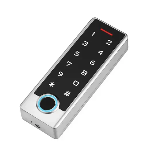 HONNOR SECURITY Egy ajtós, vízálló IP68, fém tokos beléptetés vezérlő, kódzár, kártyaolvasó és digitális érintőképernyős billentyűzet, háttérvilágítással. Tuya alkalmazással