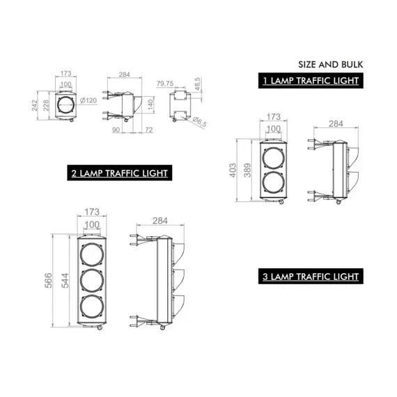 TIGERMAT Forgalomirányító lámpa, piros és zöld, LED-es, 24V-os