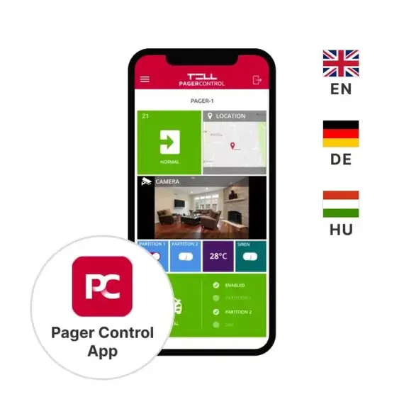 T.E.L.L. Riasztóközpont, 6 zónás, 4G/VoLTE/2G/GSM, 2 NO/NC/COM relékimenet