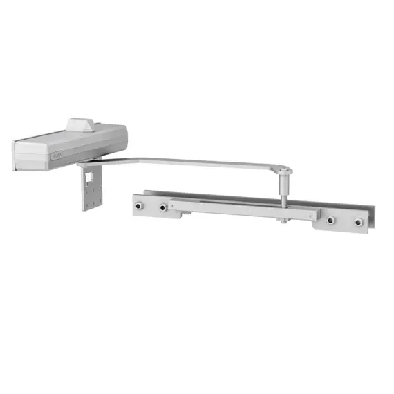 ASSA ABLOY DC680G-9004 – Prémium fogasléces kültéri ajtóbehúzó, kapucsukó csúszósínnel 600 mm és 1400 mm közötti szélességű kapuszárnyakhoz. EN1-3, fekete