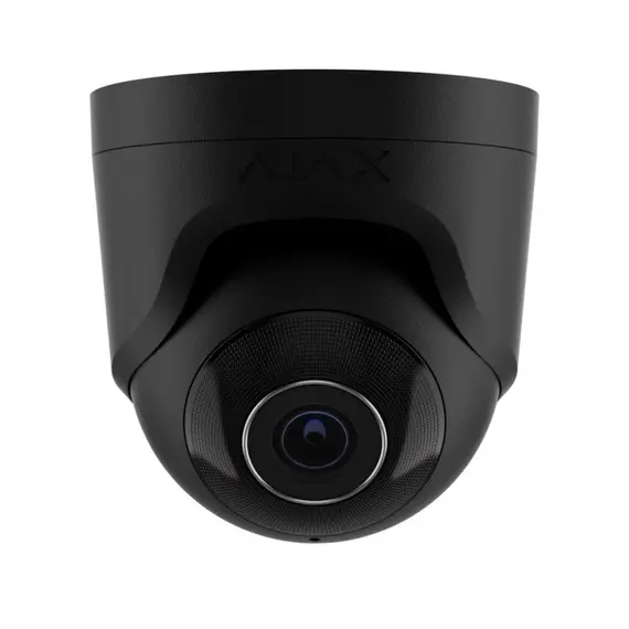 AJAX SYSTEMS Ajax IP dome kamera, 8 MP, 2,8 mm, 3840 x 2160 PX, WDR, @ 20 fps (4K UHD) (8EU) ASP, fekete