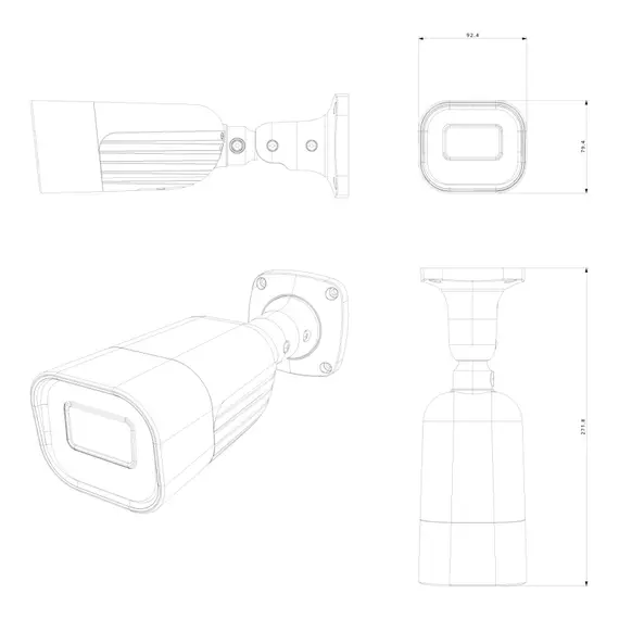 PROVISION-ISR Thermal Network csőkamera, 5MP, 19mm-es termikus lencse