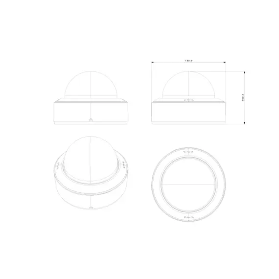 PROVISION-ISR IP dómkamera, 12MP (4000x3000, 1/1.7" CMOS szenzor), 2.8–12mm varifokális objektív, Check Point™ Quantum IoT Nano Agent, IP67 védelem, DDA2 analitika