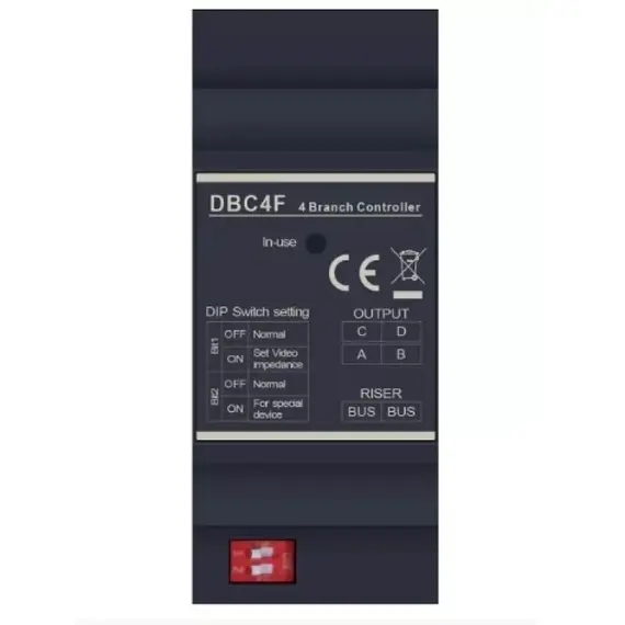 FUTURA FU-VDBC4F1 Videoelosztó, 4 kapuegység vagy 4 monitor csillagpontos csatlakoztatásához, szinti elosztó (FU-DT-DBC4A1 utódja)